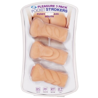 CLOUD9 TRIO STROKER PUSSY, ASS, MOUTH MASTURBATOR KIT