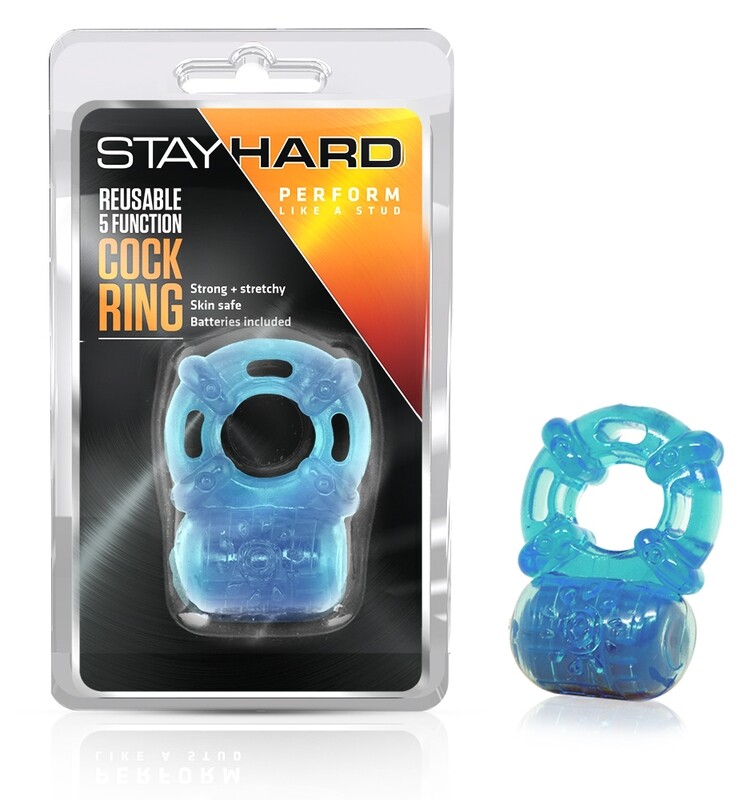 COCKRING VIBRATING REUSEABLE BLUE