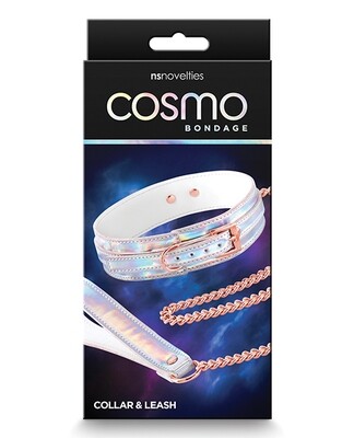COSMO BONDAGE COLLAR &amp; LEASH RAINBOW