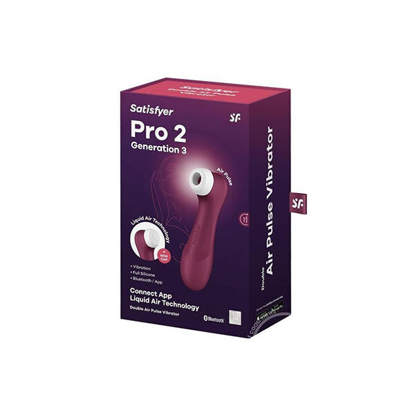 SATISFYER PRO 2 GENERATION 3 W/ APP WINE RED