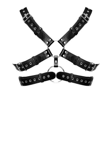 GEMINI LEATHER HARNESS BLACK O/S