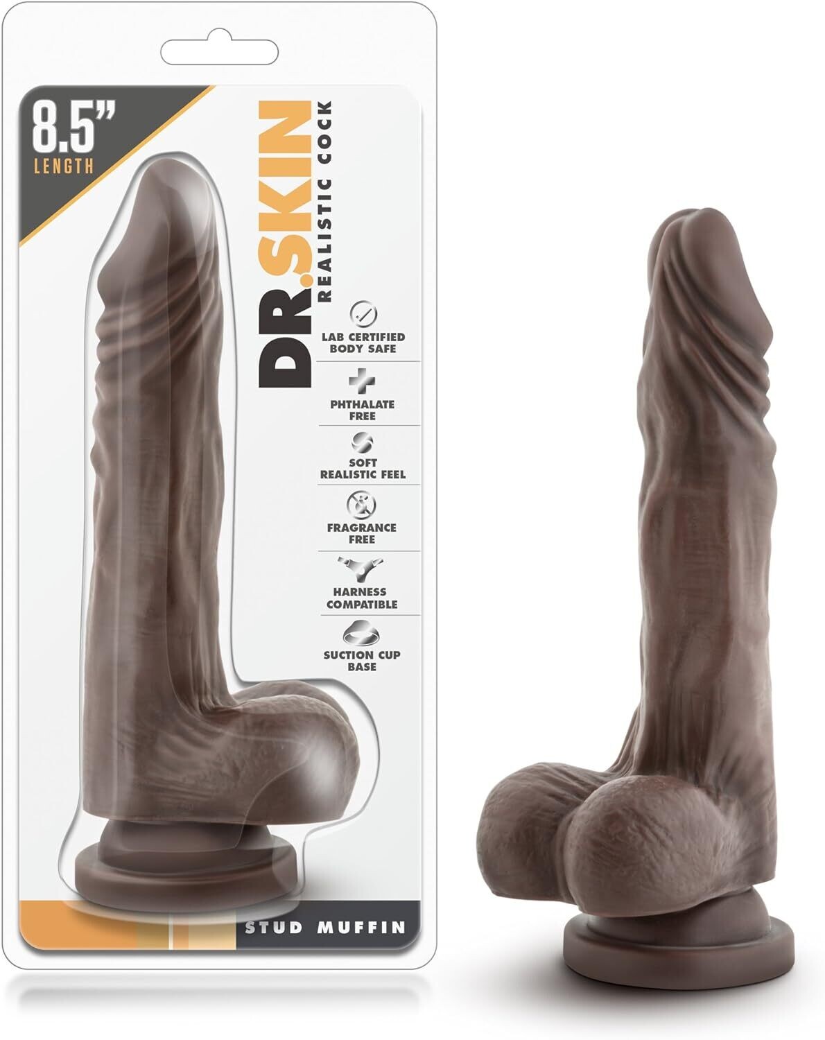DR SKIN STUD MUFFIN 8.5&quot; CHOCOLATE