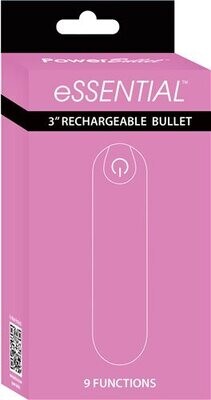 ESSENTIAL 3.5" PINK RECHARGEABLE BULLET W/CASE