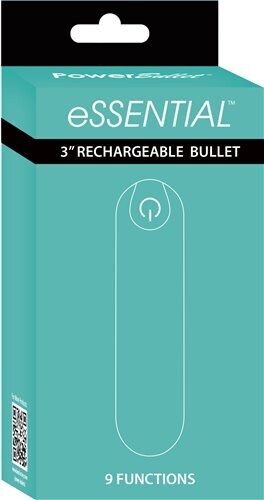 ESSENTIAL 3.5&quot; TEAL RECHARGEABLE BULLET W/ CASE
