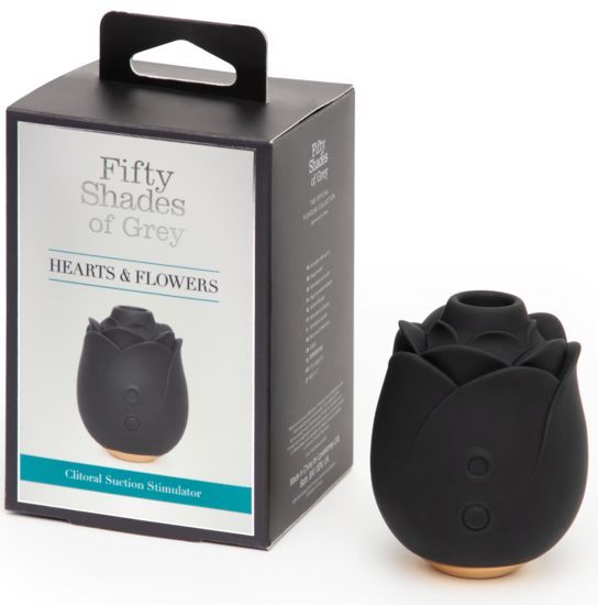 FIFTY SHADES BLACK ROSE CLITORAL SUCTION STIMULATOR