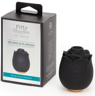 FIFTY SHADES BLACK ROSE CLITORAL SUCTION STIMULATOR