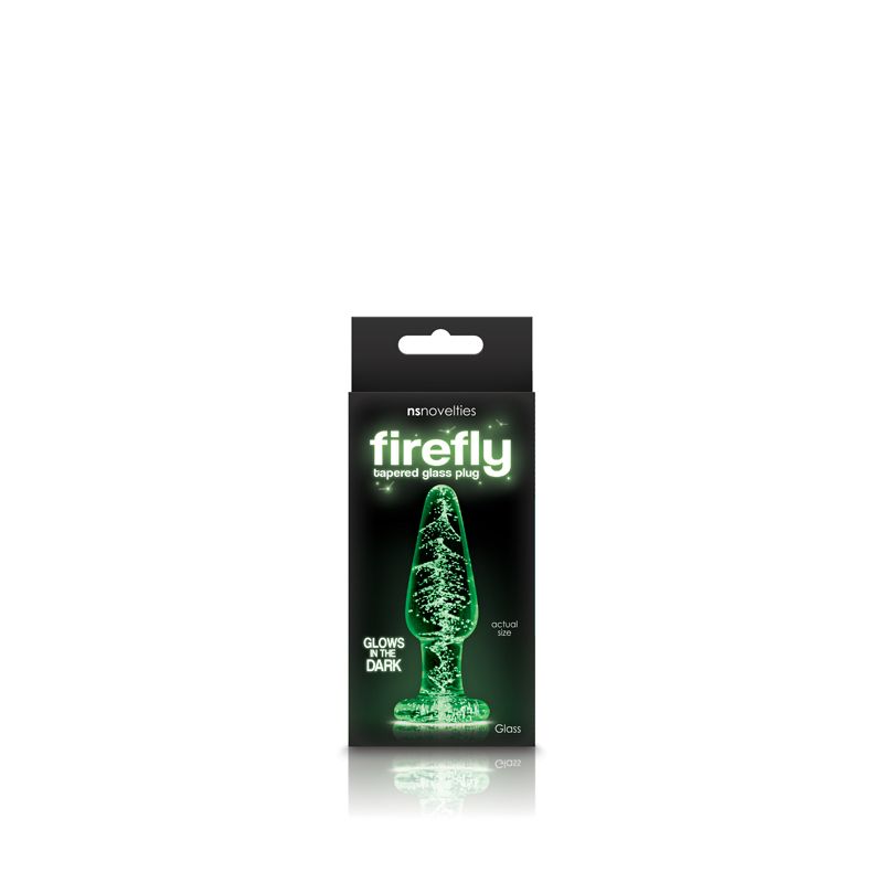 FIREFLY GLASS TAPERED PLUG SMALL CLEAR