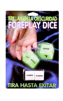 GLOW IN THE DARK EROTIC DICE-EA-SPANISH VERSION