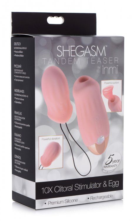 INMI SHEGASM TANDEM TEASER 10X CLITORAL STIMULATOR &amp; EGG