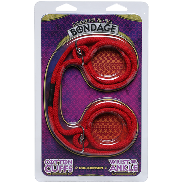 JAPANESE STYLE COTTON WRIST CUFFS RED
