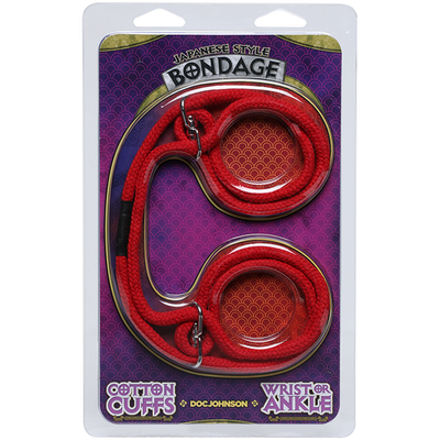 JAPANESE STYLE COTTON WRIST CUFFS RED