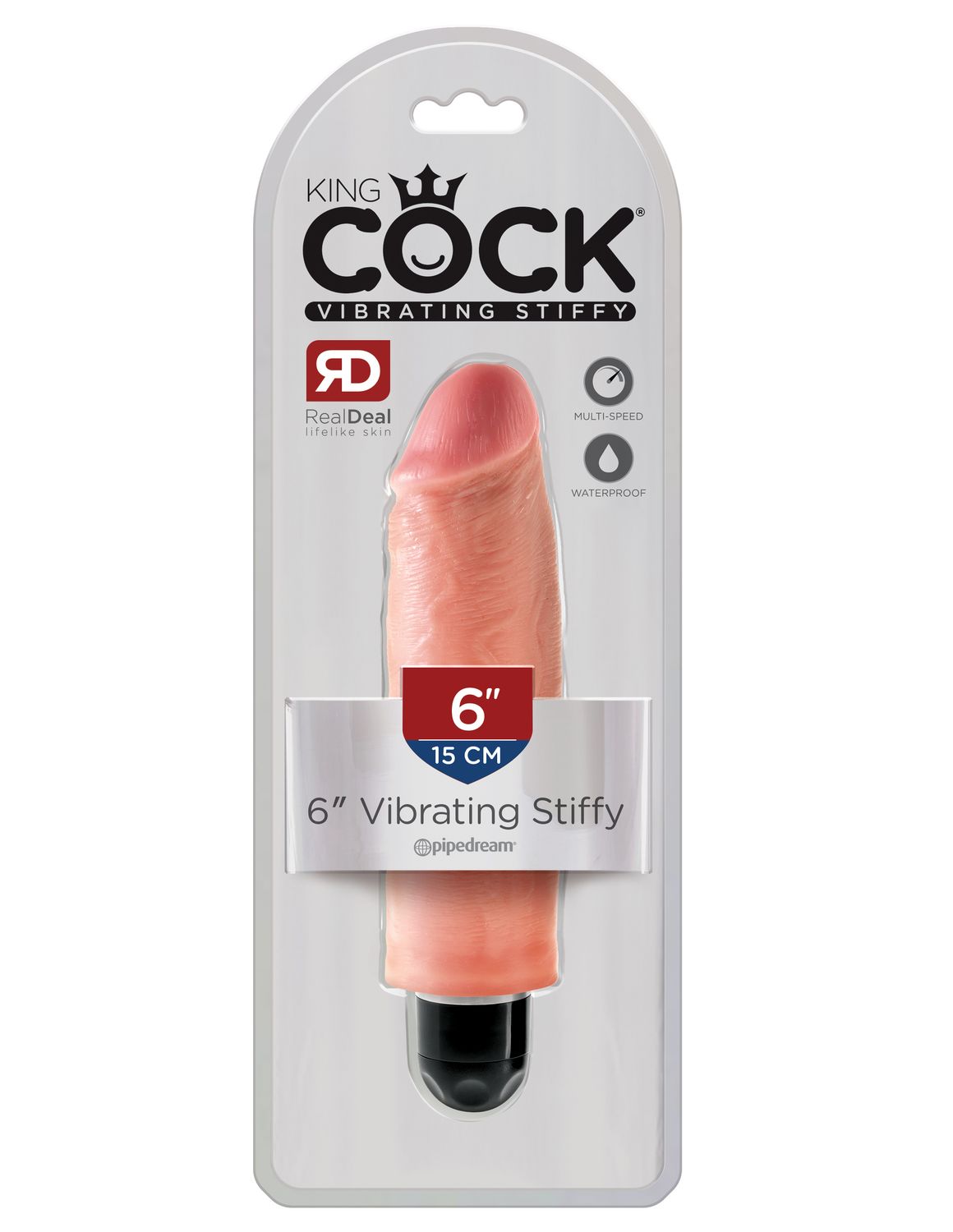 KING COCK 6 IN VIBRATING STIFFY LIGHT