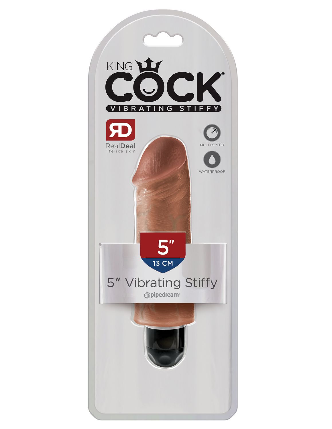 KING COCK 5&quot; VIBRATING STIFFY TAN