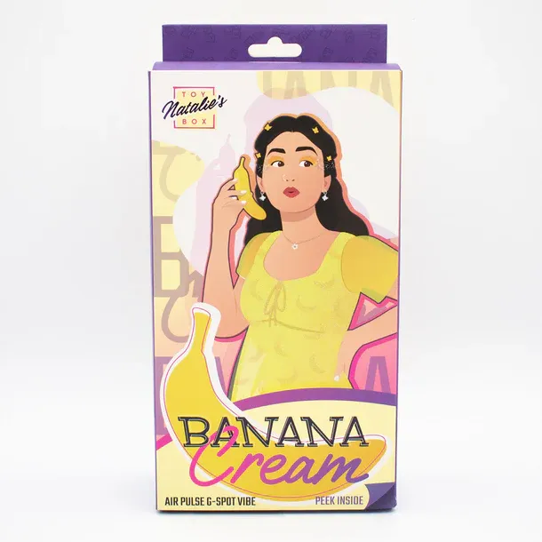 BANANA CREAM AIR PULSE &amp; G-SPOT VIBRATOR