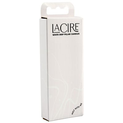 LACIRE WHITE DRIP PILLAR CANDLES