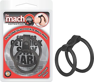 MACHO SILICONE DUO COCK &amp; BALL RING