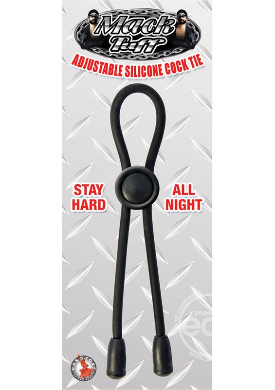 MACK TUFF ADJUSTABLE SILICONE COCK TIE BLACK