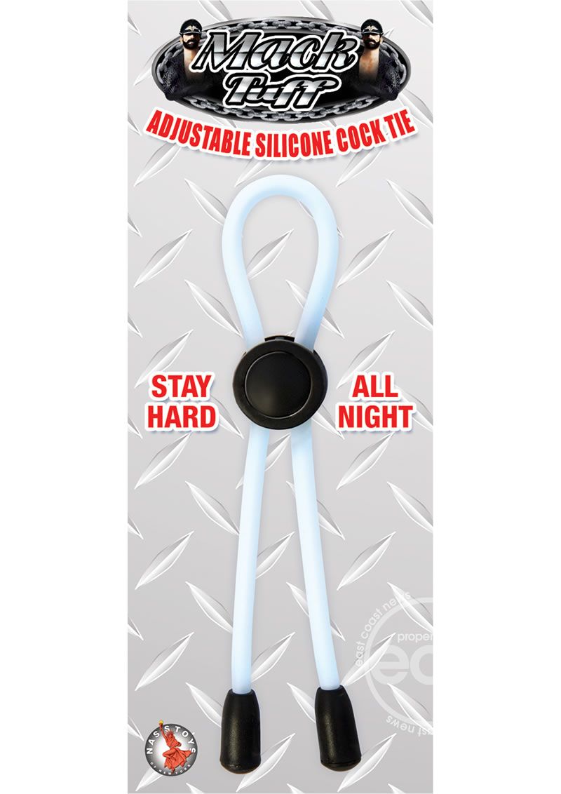 MACK TUFF ADJUSTABLE SILICONE COCK TIE CLEAR
