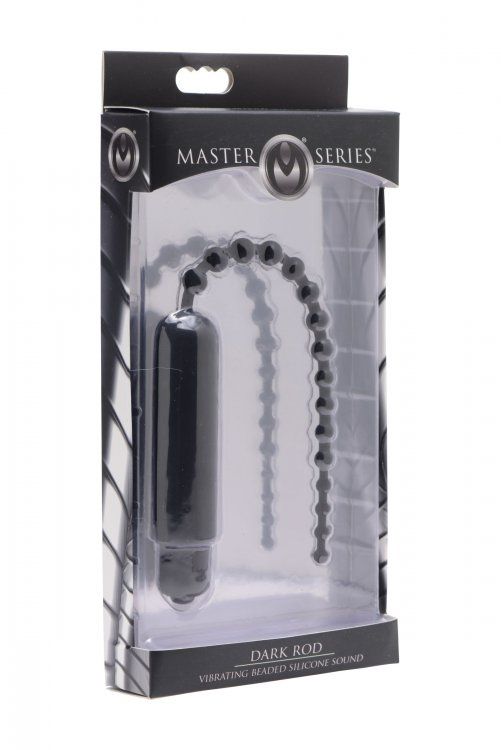 MASTER SERIES DARK ROD BEADED SILICONE SOUND VIBRATING