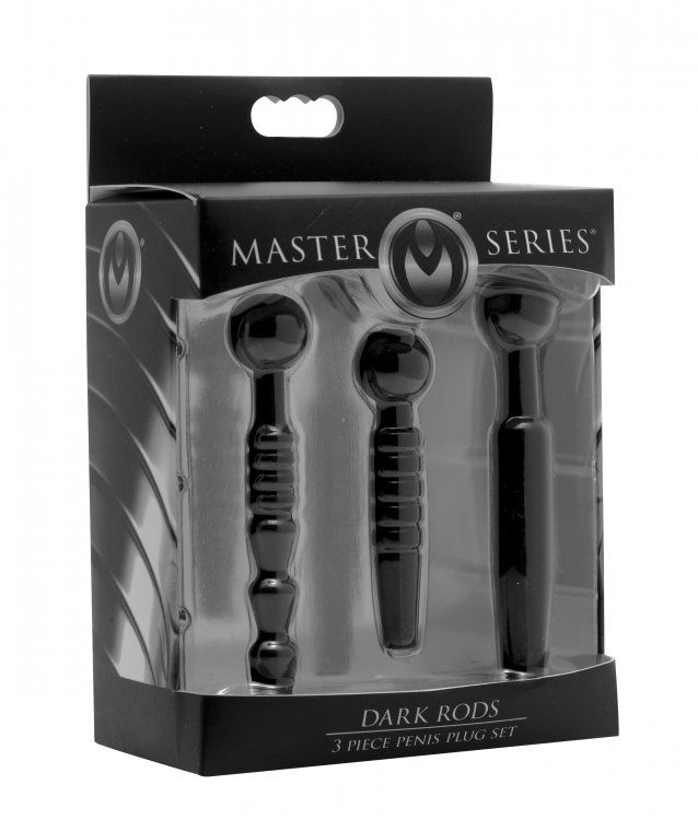 MS DARK RODS 3PC PENIS PLUG SET SILICONE