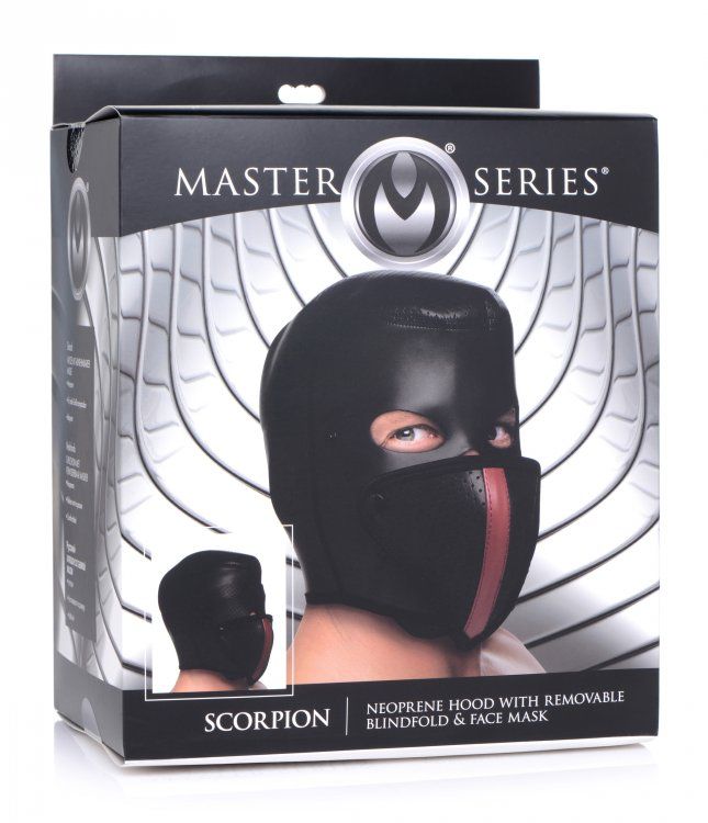 MS SCORPION HOOD W/BLINDFOLD &amp; MASK