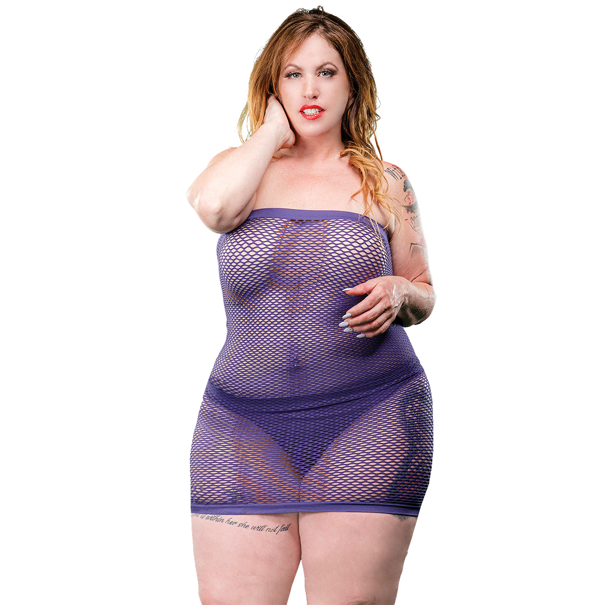 NAUGHTY GIRL MESH TUBE VIOLET Q/S