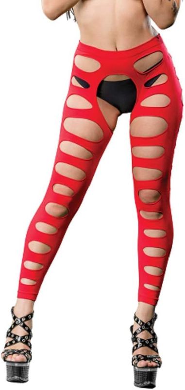 NAUGHTY GIRL SEXY LEGGING RED O/S
