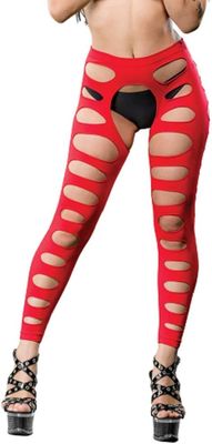 NAUGHTY GIRL SEXY LEGGING RED O/S