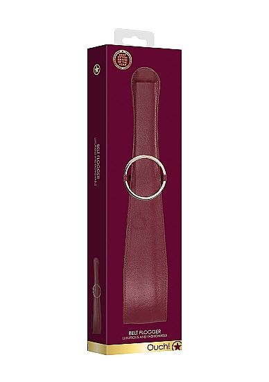 OUCH HALO BELT FLOGGER BURGUNDY