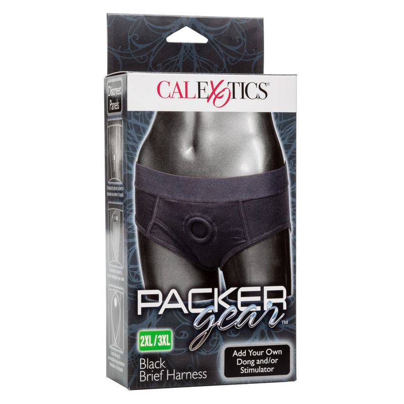 PACKER GEAR BLACK BRIEF HARNESS 2XL/3XL