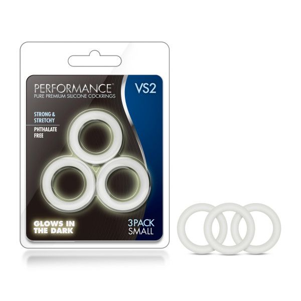 PERFORMANCE VS2 PURE PREMIUM SILICONE COCKRINGS SMLL WHITE
