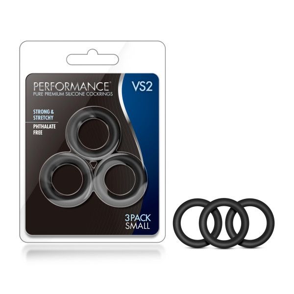 PERFORMANCE VS2 PURE PREMIUM SILICONE COCKRING SMALL BLACK