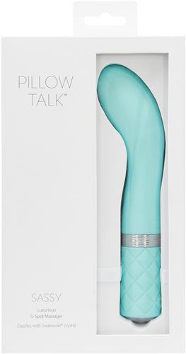 PILLOW TALK SASSY G SPOT VIBE W/ SWAROVSKI CRYSTAL TEAL