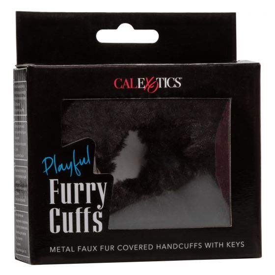 PLAYFUL FURRY CUFFS BLACK