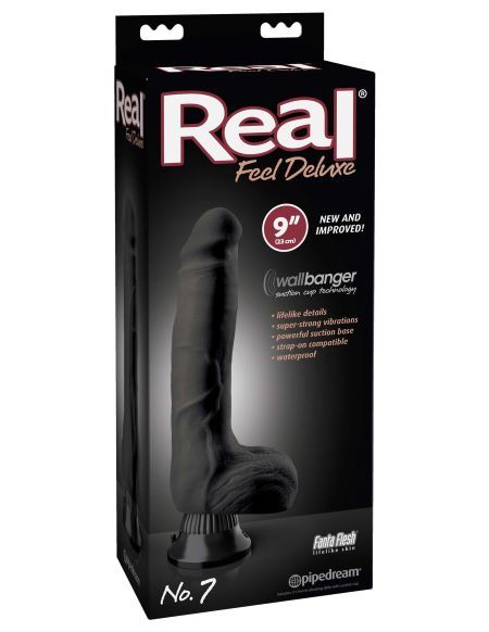 REAL FEEL DELUXE #7 BLACK 9IN