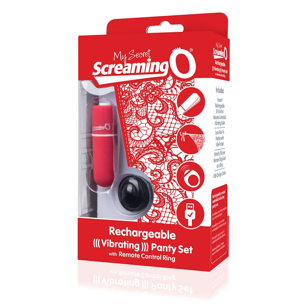 SCREAMING O MY SECRET CHARGED REMOTE CONTROL PANTY VIBE RED