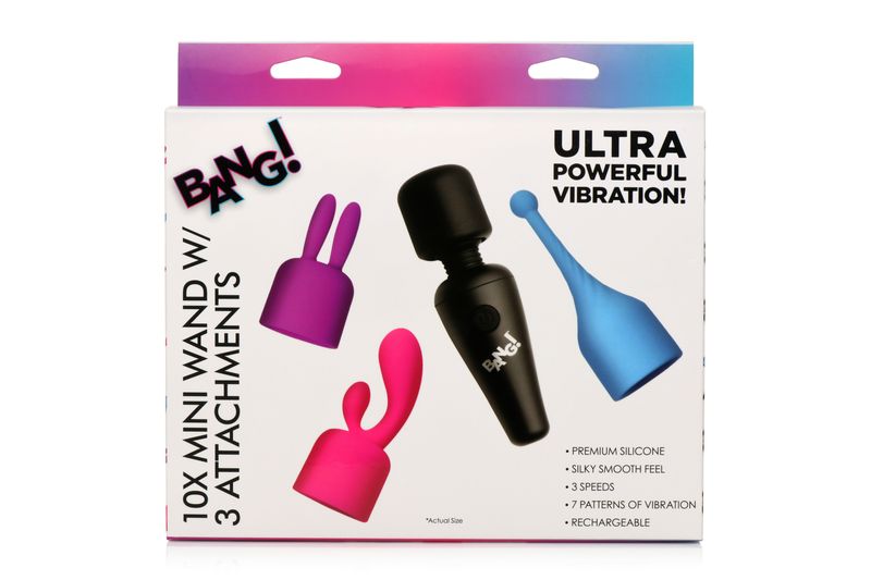 BANG! 10X MINI WAND KIT W/ 3 ATTACHMENTS