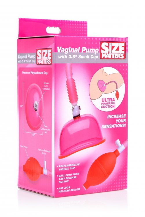 SIZE MATTERS VAGINAL PUMP W/ 3.8IN SMALL CUP