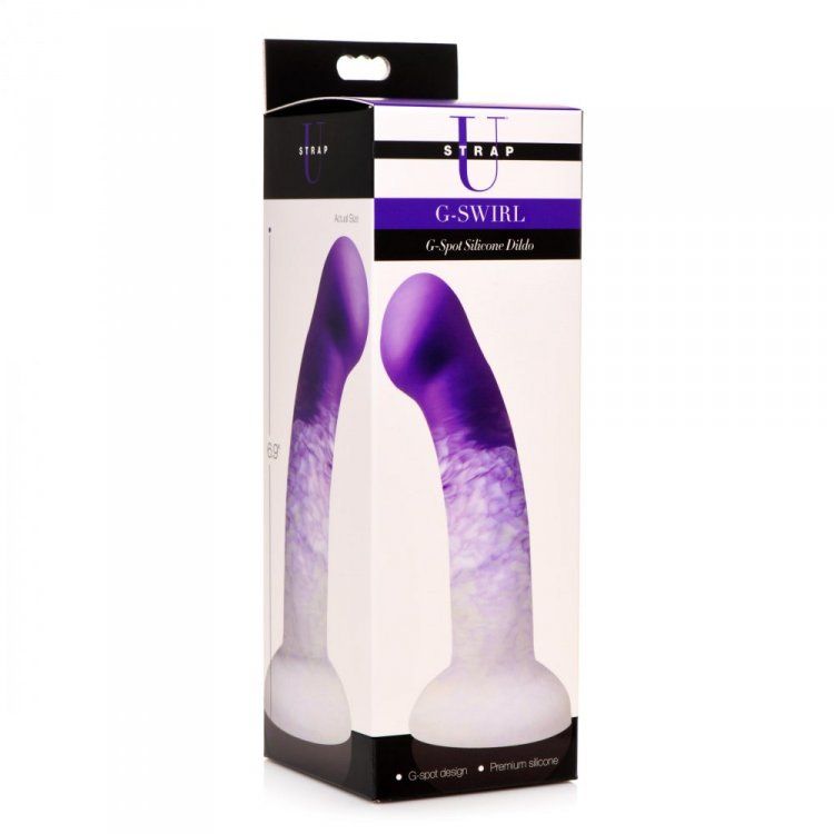 STRAP U G-SWIRL G-SPOT DILDO SILICONE PURPLE