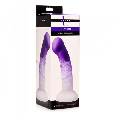 STRAP U G-SWIRL G-SPOT DILDO SILICONE PURPLE