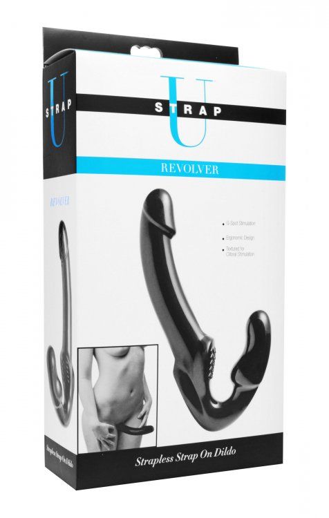 STRAP U REVOLVER STRAPLESS STRAP-ON DILDO BLACK