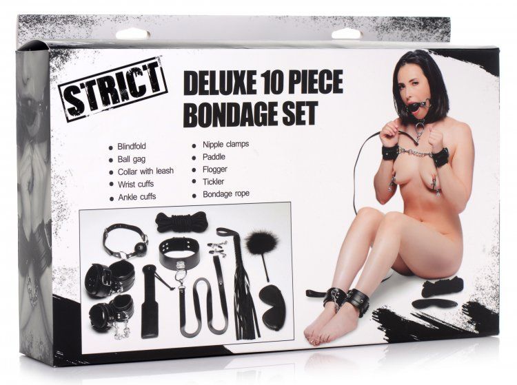 STRICT DELUXE 10PC  BONDAGE SET