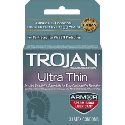 TROJAN ULTRA THIN ARMOR 3PK SPERMICIDAL