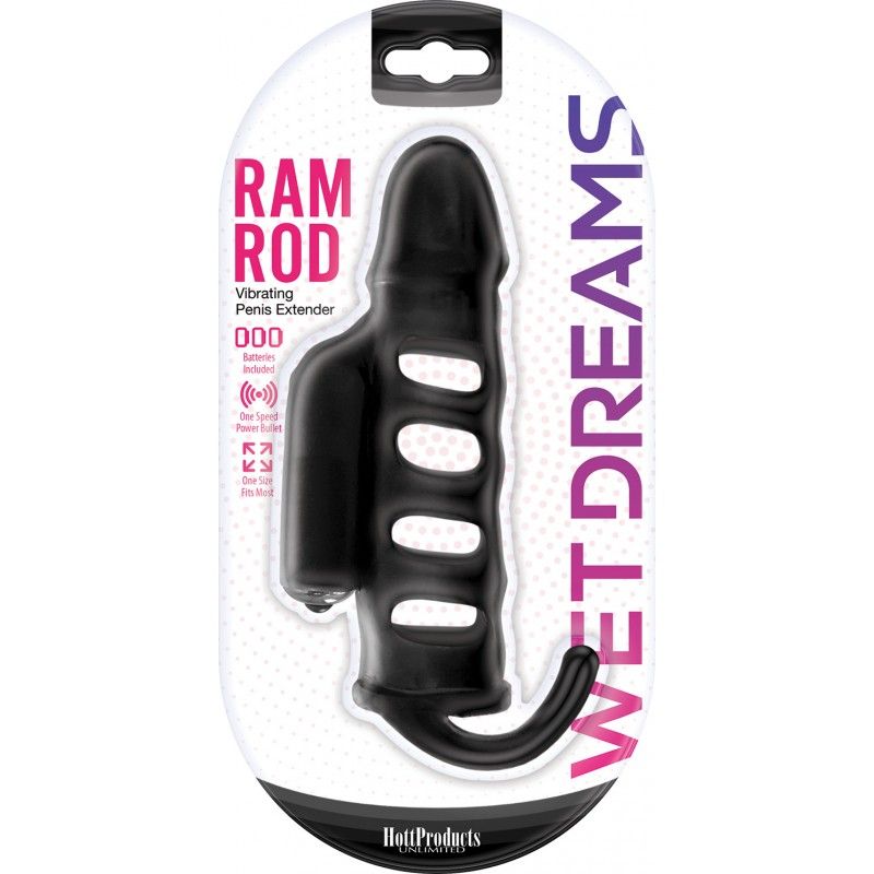 WET DREAMS RAM ROD PENIS EXTENSION SLEEVE W/ POWER BULLET