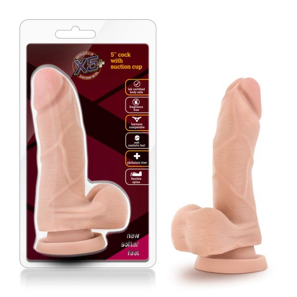 X5 5IN COCK W/ SUCTION CUP
