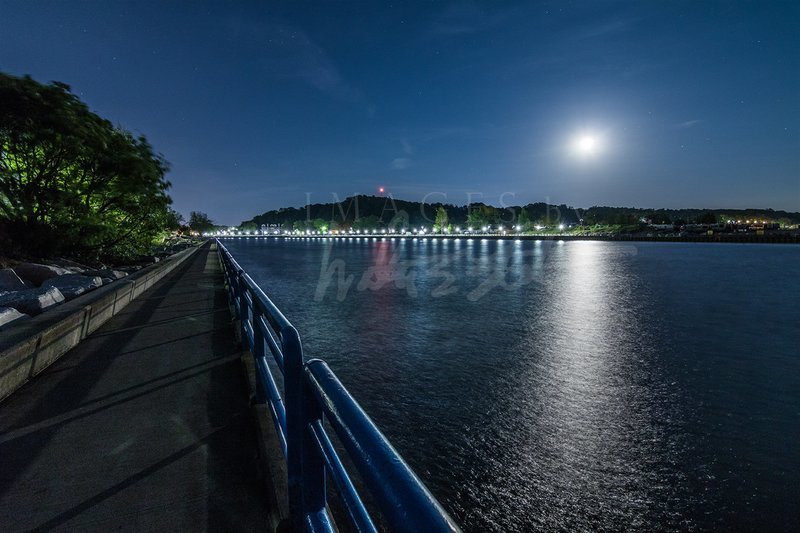 Moonrise Over Grand Haven