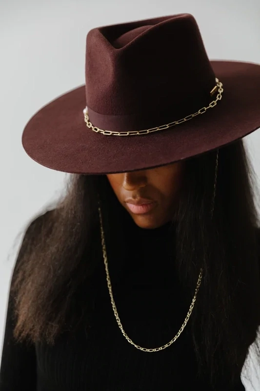Gigi Pip Cherry Raine Wide Brim Fedora