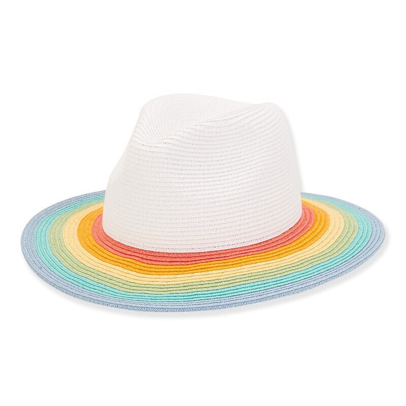 Sunny Dayz Rainbow Paper Straw Hat