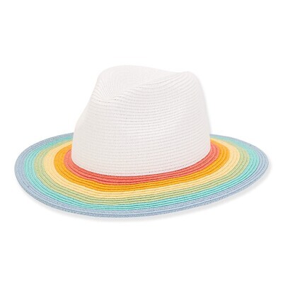 Sunny Dayz Rainbow Paper Straw Hat