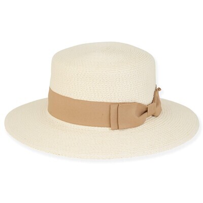 Sun N Sand Straw Boater Hat